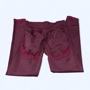 Burgundy Seamless Leggings Size